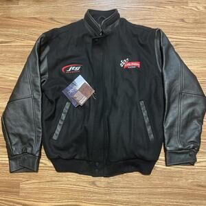 Little Debbie JTG Racing Leather Jacket Size Large NASCAR Racing Vintage